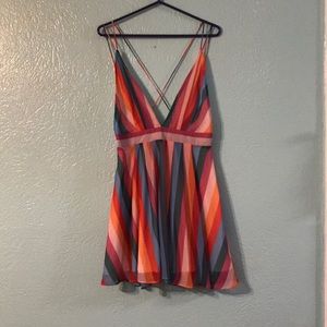 Vici NWT Taste the Rainbow Striped Dress - L